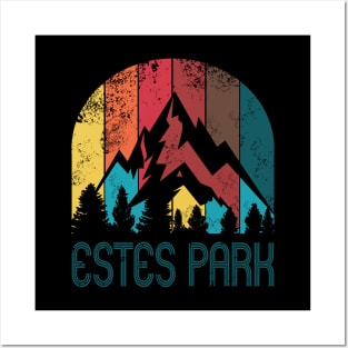 Retro City of Estes Park T Shirt for Men Women and Kids Posters and Art